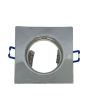 2x Portafaretto GU10/MR16 Quadrato Fisso 8.2x8.2cm - Cromo Lucido