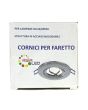 2x Portafaretto GU10/MR16 Rotondo Orientabile Ø85mm - Cromo Lucido