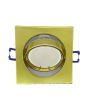 2x Portafaretto GU10/MR16 Quadrato Orientabile 8.2x8.2cm - Oro Lucido