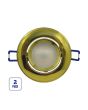 2x Portafaretto GU10/MR16 Rotondo Orientabile Ø85mm - Oro Lucido