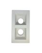 Portafaretto Incasso Rettangolare Doppia Luce GU10 21.5x12x6 cm