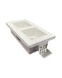 Portafaretto Incasso Rettangolare Doppia Luce GU10 21.5x12x6 cm