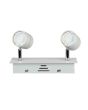 Applique Portafaretto Doppio GU10 VT-789-3618 Orientabile IP20 Bianco