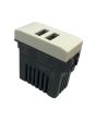 Presa USB Doppia 2A TOT-821-B Compatibile Living Light Bianco