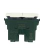 Pulsante Doppio 10A 250V TOT-622-B Compatibile Vimar Plana