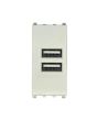 Presa USB Doppia 5V TOT-621-B Compatibile Vimar Plana - Tot Electric
