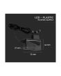 Alimentatore 18W 12V 1.5A Plug&Play Jack 2.1 IP44 Cavo 1.2m - V-Tac
