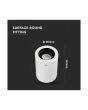 Portafaretto Orientabile GU10 Rotondo Bianco VT-796-3627 IP20 V-TAC