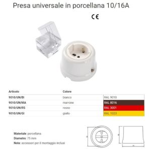 Portalampada Cilindrico Vintage Ottone Anticato Con Ghiera E27 - FAI  147/OT/AN/F in vendita online