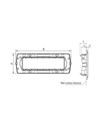 Supporto 7 Posti Blu Bticino LN4707 per Living Light/International