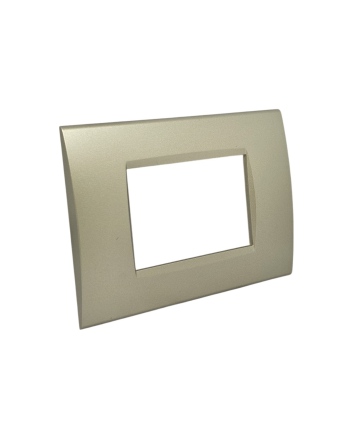 Placca 3 Posti Champagne Compatibile Living Light - Tot Electric