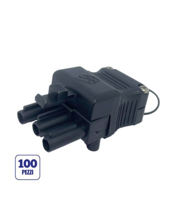 Set 100x Spine Mazzeri 16A 220-250V 3500W IP20 Nero - Friggeri