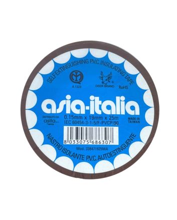 Nastro Isolante Autoestinguente Marrone PVC 0,15x19mm 25m