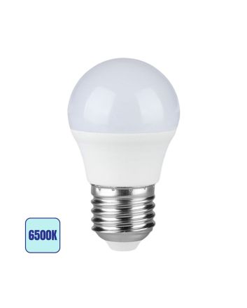 Lampadina LED Chip Samsung E27 6.5W G45 Luce Fredda 6500K 600lm - V-Tac
