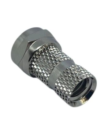 Connettore F Maschio in Ottone Nickelato Ø6 mm per RG59 - Corel