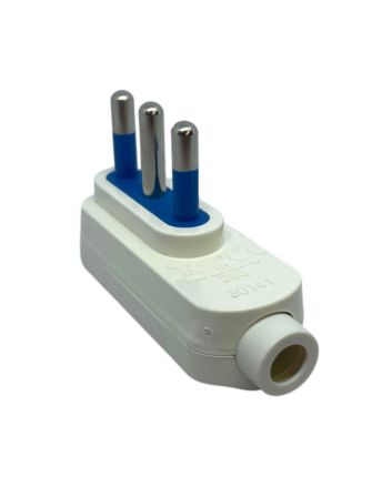 Spina Piatta Salvaspazio Bianca 2P+T 16A IP20 in Tecnopolimero - FAEG