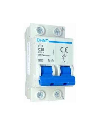 Magnetotermico 2 Moduli 1P+N 25A 4.5kA Curva C - CHINT