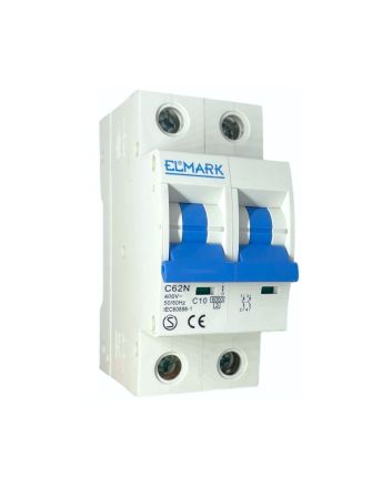 Magnetotermico 2 Moduli 2P 10A 6kA Curva C - Elmark