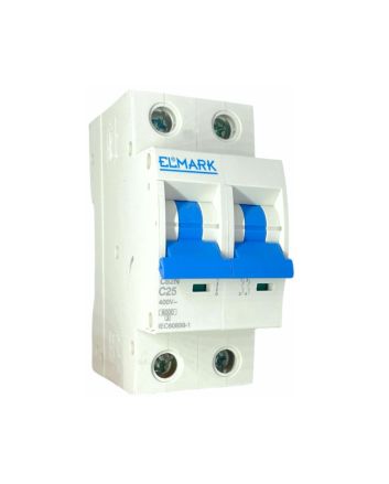 Magnetotermico 2 Moduli 2P 25A 6kA Curva C - Elmark