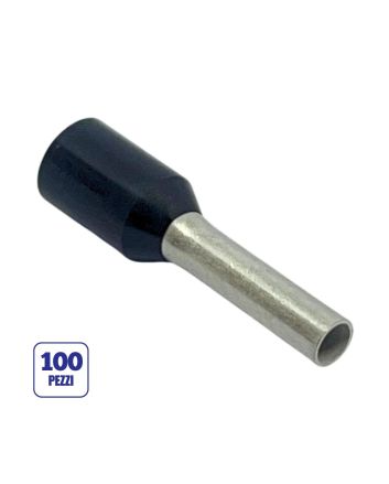 Puntalini Neri Isolati 1,5mm² Tubo 8mm Guida DIN Prezzo al pezzo