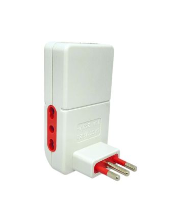 Adattatore Triplo 10A con Prese Bipasso, Schuko e USB 5V - New Energy