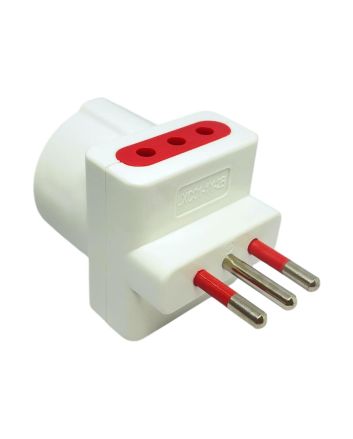Adattatore Triplo 10A 250V con 2 Bipasso e Schuko - New Energy