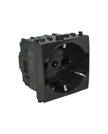 Presa Schuko 3.0 16A 250V Compatibile Vimar Antracite - Tot Electric