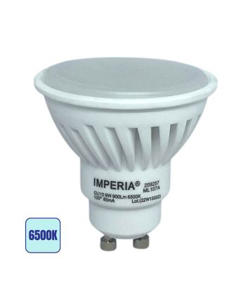 Lampadina LED GU10 9W 6500K 900lm 100° in Ceramica IP20 - Imperia