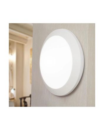 Plafoniera LED Umberta 2xE27 IP66 Bianca Opale ⌀350mm - Fumagalli