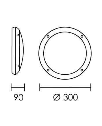 Plafoniera da Esterno Lucia Bianca E27 IP66 Ø30cm - Fumagalli