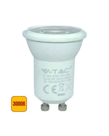 Lampadina LED SMD GU10 MR11 2W Luce Calda 3000K 150lm 38° - V-TAC