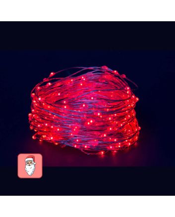 Catena 40 MicroLED rossa a batteria Nataluna