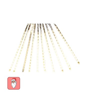 Tenda 8 Tubi 384 LED 3x0,5 m "Pioggia" Bianco Caldo IP44 - Nataluna