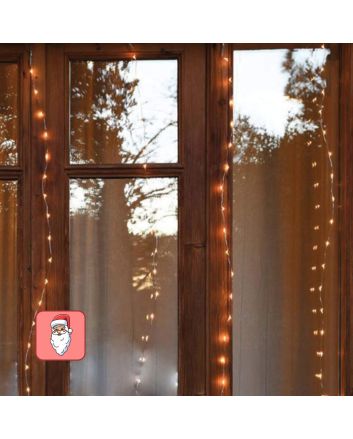 Tenda 128 MicroLED bianco caldo 3x0,8m IP44