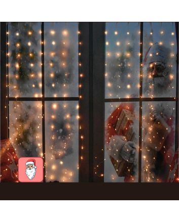 Set 2 tende led nataluna 144 led bianco freddo