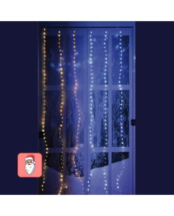 Tenda balcone 264 led bianco caldo nataluna