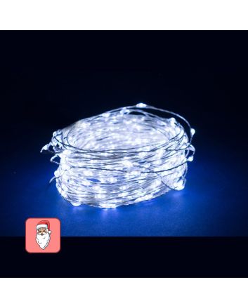 Catena microLED 100 bianco freddo USB