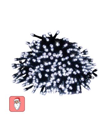 Catena 300 LED bianco freddo 15 m cavo verde