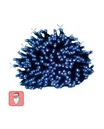 Catena 300 led blu 15 m con cavo nero