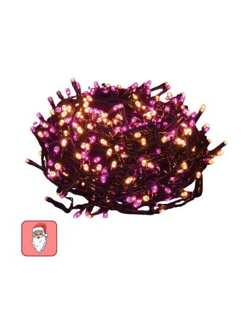 Catena 300 LED Dual Color 15m Bianco Caldo/Fuxia IP44 - Nataluna