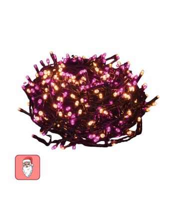 Catena 500 led dual color bianco caldo fuxia 25 m