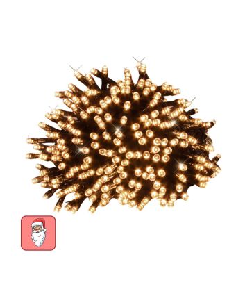 Catena 2000 LED bianco caldo 100 m cavo verde