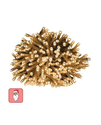 Catena 1000 LED bianco caldo cavo trasparente