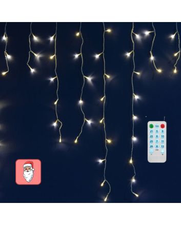 Tenda 480 LED 3x1,5m bianco caldo con telecomando