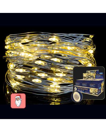 Catena 100 microLED bianco caldo