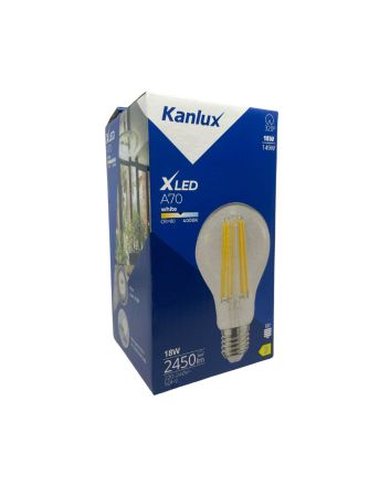 Lampadina LED E27 A70 18W 4000K 2450Lm a Filamento 360° - Kanlux