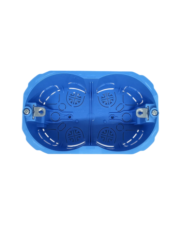 Cassetta Modulare 3 Posti Blu Cartongesso 2xØ68 IP20 FG10253 - FAEG