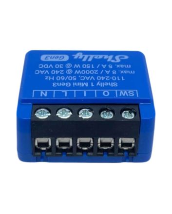 Relè Smart Wi-Fi/Bluetooth 8A 240V con Contatti Puliti - Shelly