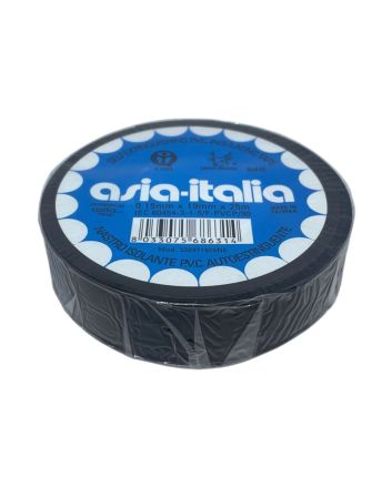 Nastro Isolante Autoestinguente Nero PVC 0,15x19mm 25m - Asia Italia