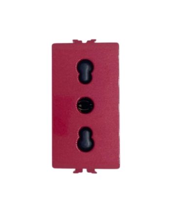 Presa Bivalente Rossa 16A 250V Compatibile Matix M518-R - Tot Electric